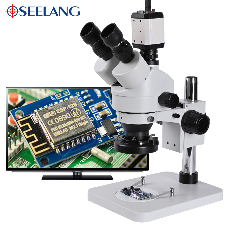 Stereo Trinocular Microscope Pcb - Industrial grade 3.5-90X stereo microscope with