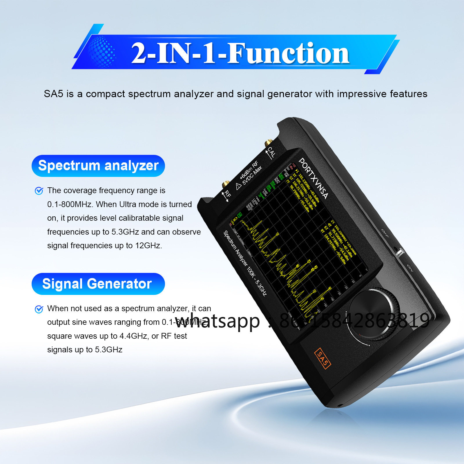 SA5 Portable Spectrum Analyzer - Signal Generator Spectrum Analyzer 评论和价格