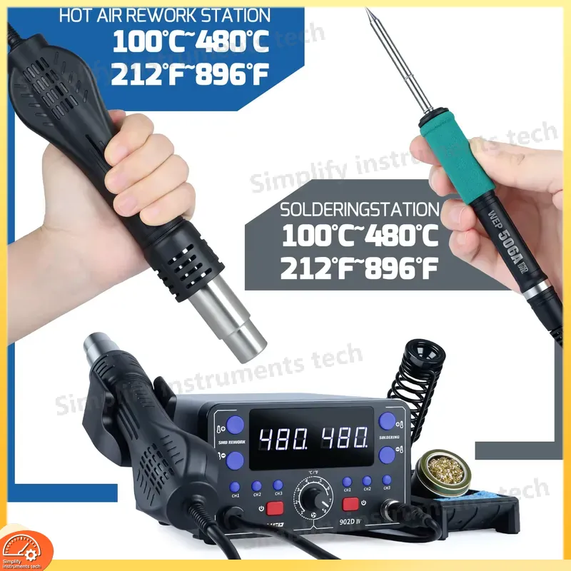 775W Soldering Station 2 in 1  - Hot Air Rework Station T12 评论和价格