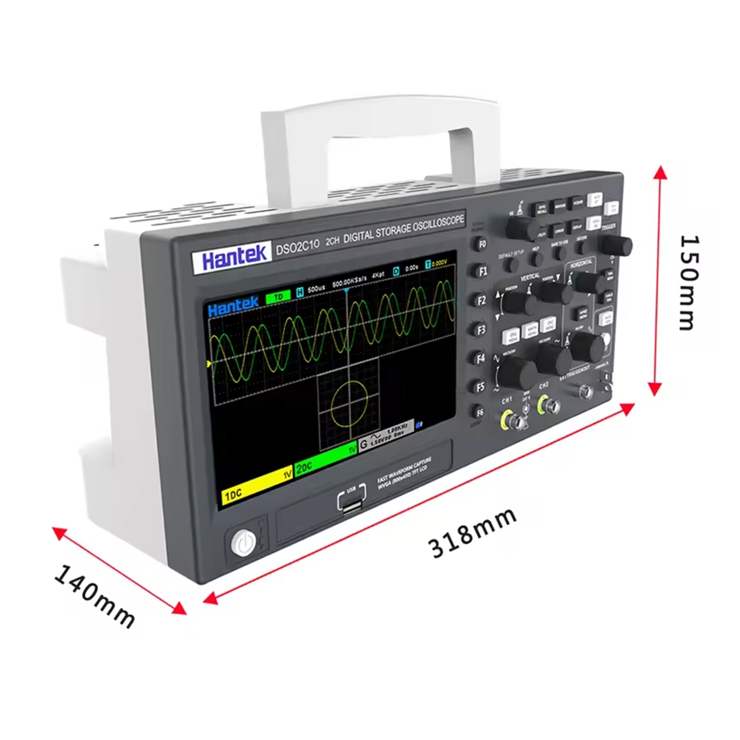 DSO2C10 DSO2C15 DSO2C10 2 Chan - Digital Storage Oscilloscope 100Mhz 评论和价格