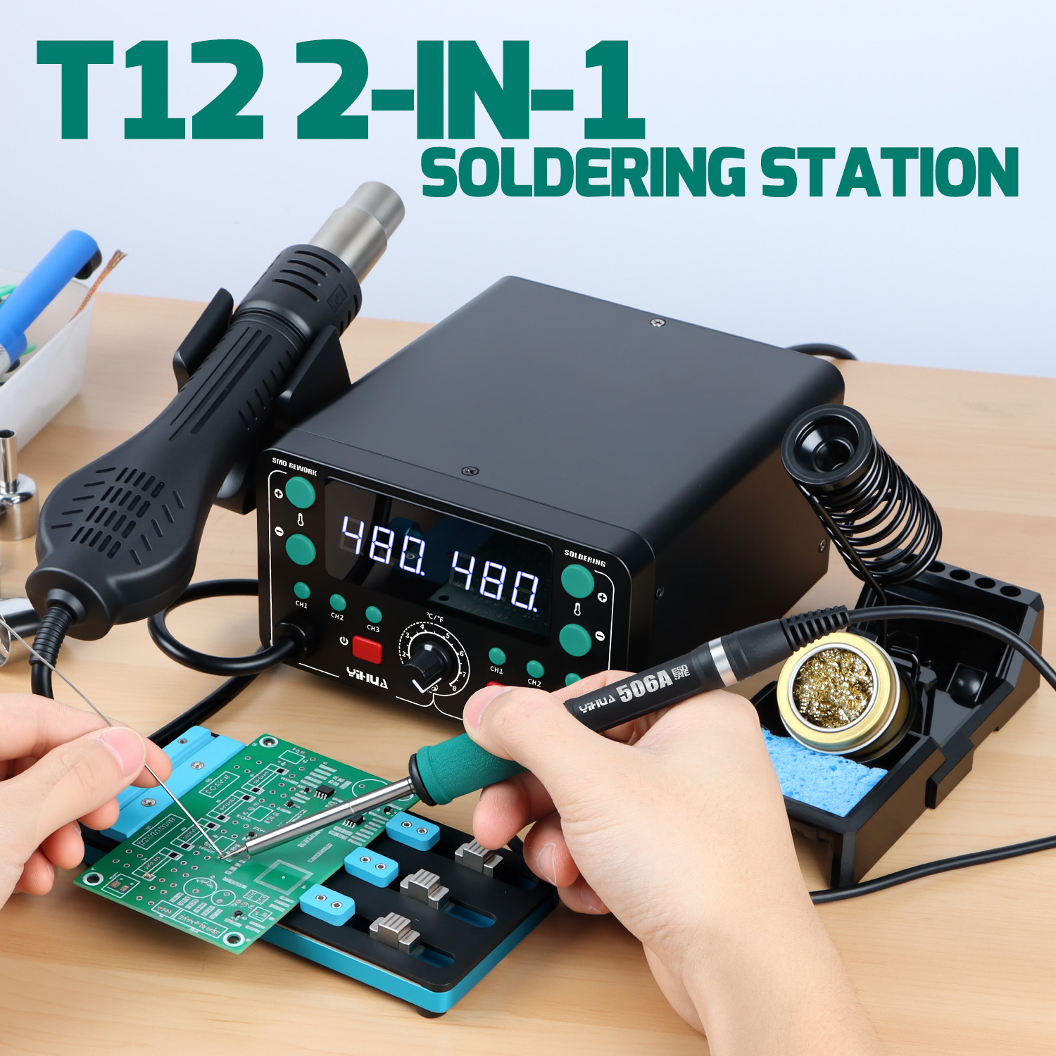 902D-IV 775W T12 Soldering Iro - Hot Air Rework Station T12 评论和价格