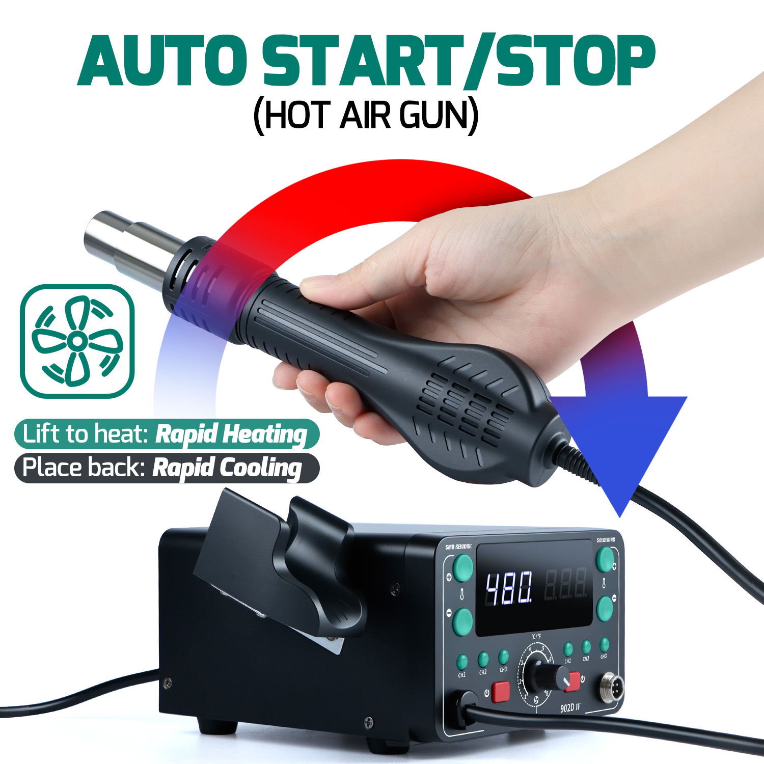 902D-IV 775W T12 Soldering Iro - Hot Air Rework Station T12 评论和价格