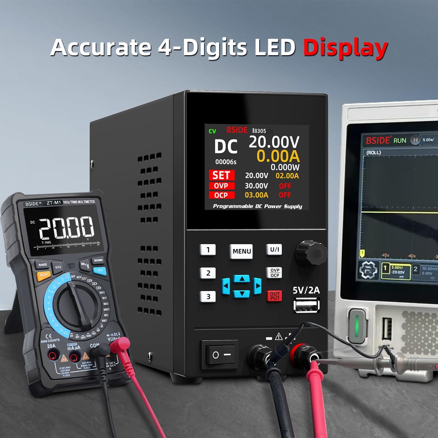 BSIDE DC Laboratory Regulated  - Programmable Dc Power Supply 30V 10A 评论和价格