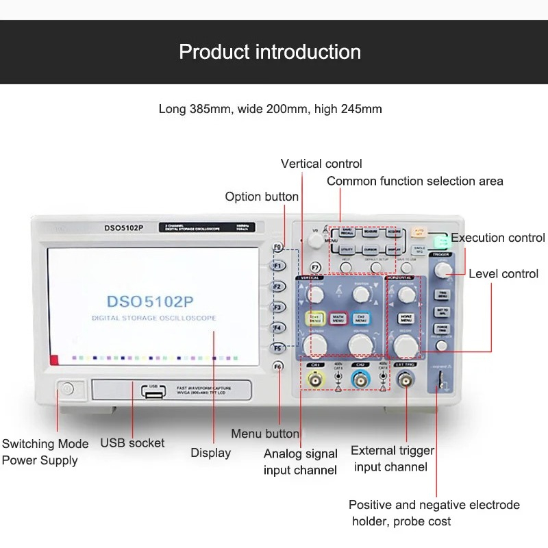 Spedizione gratuita Hantek DSO - Digital Storage Oscilloscope 100Mhz 评论和价格