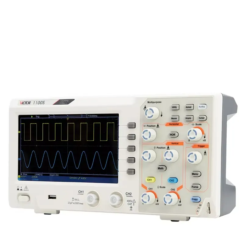 VICTOR 1100S 100 MHz Bandwidth - Digital Storage Oscilloscope 100Mhz 评论和价格