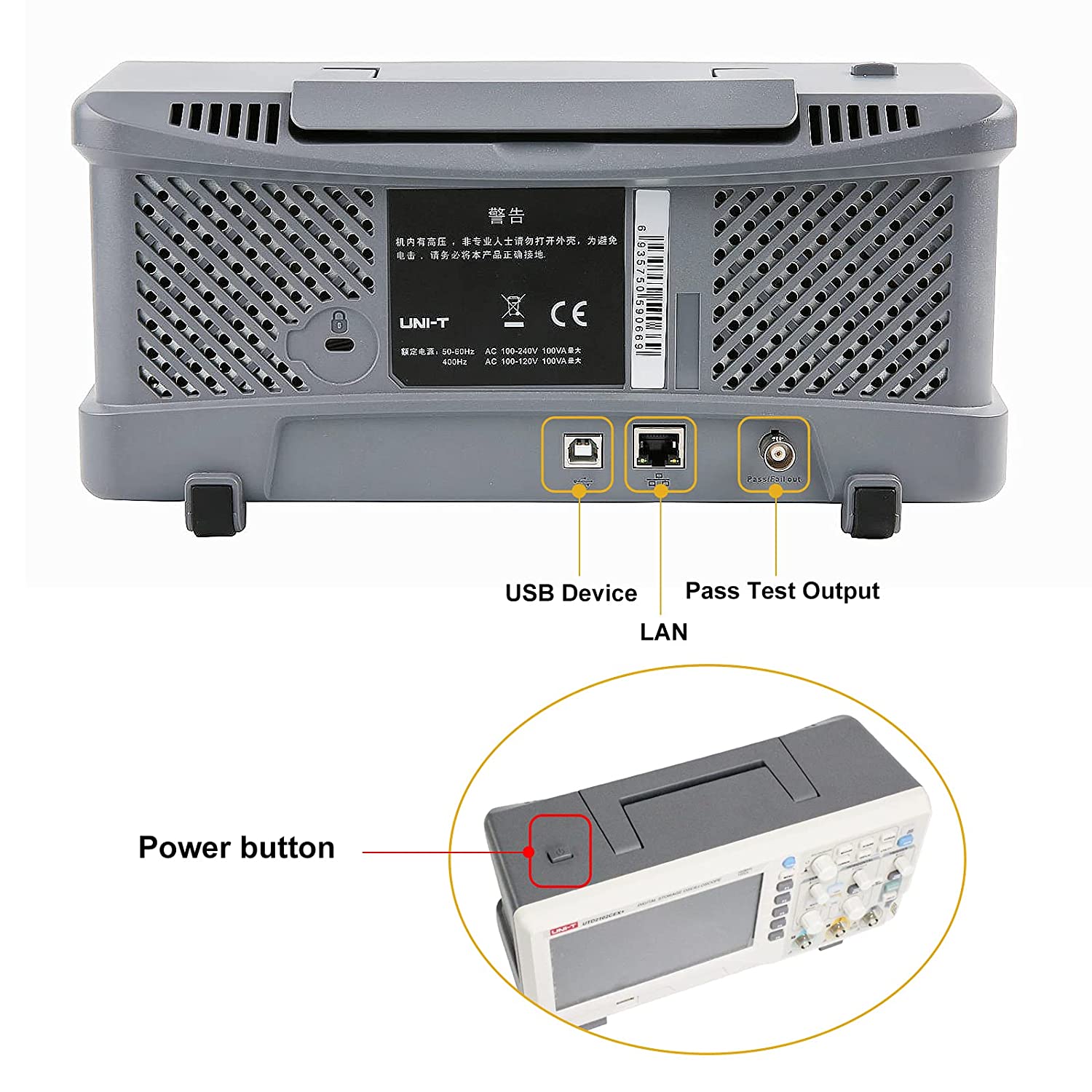 UTD2102CEX+ High Precision 100 - Digital Storage Oscilloscope 100Mhz 评论和价格