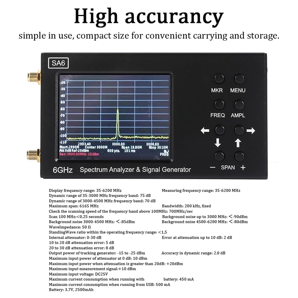 SA6 6GHz Spectrum Analyzer | P - Signal Generator Spectrum Analyzer 评论和价格