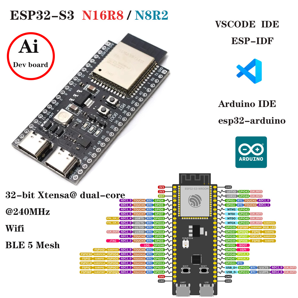 ESP32-S3 Development Boards wi - Esp32 S3 Development Board Lot 评论和价格