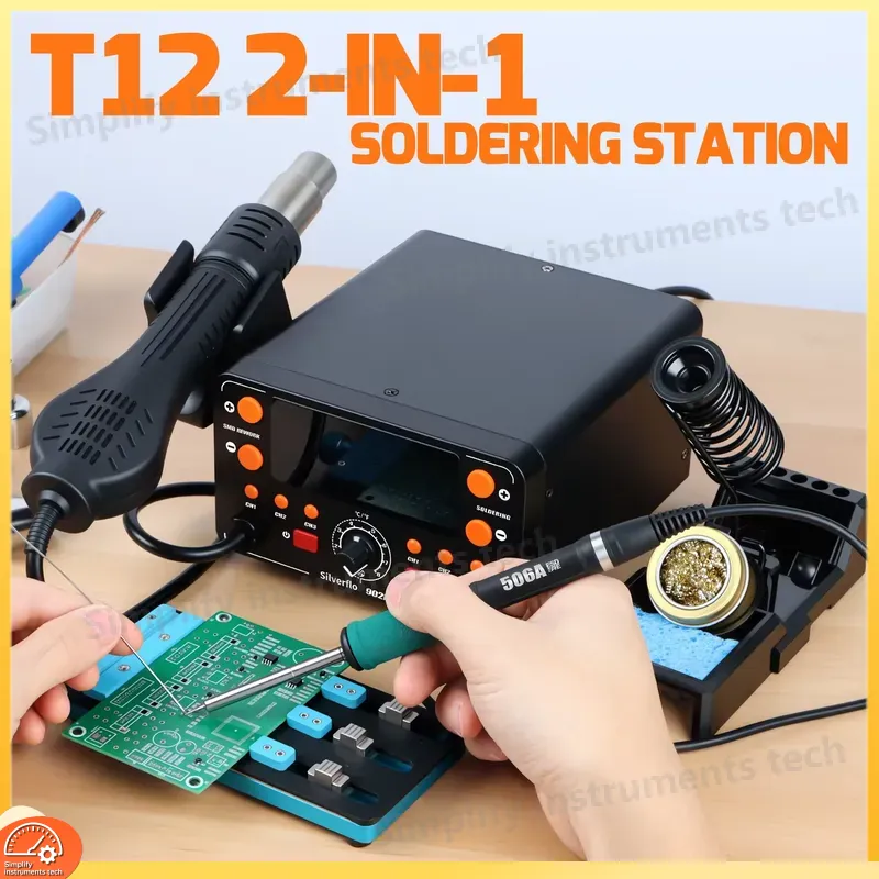 902D IV 775W Soldering Station - Hot Air Rework Station T12 评论和价格